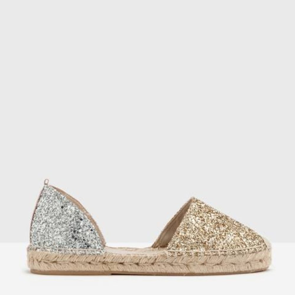 BODEN Two Tone Metallic Espadrilles